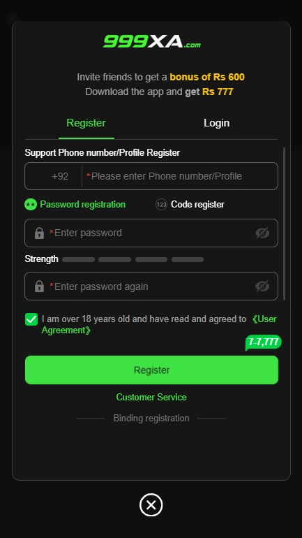 999XA Register