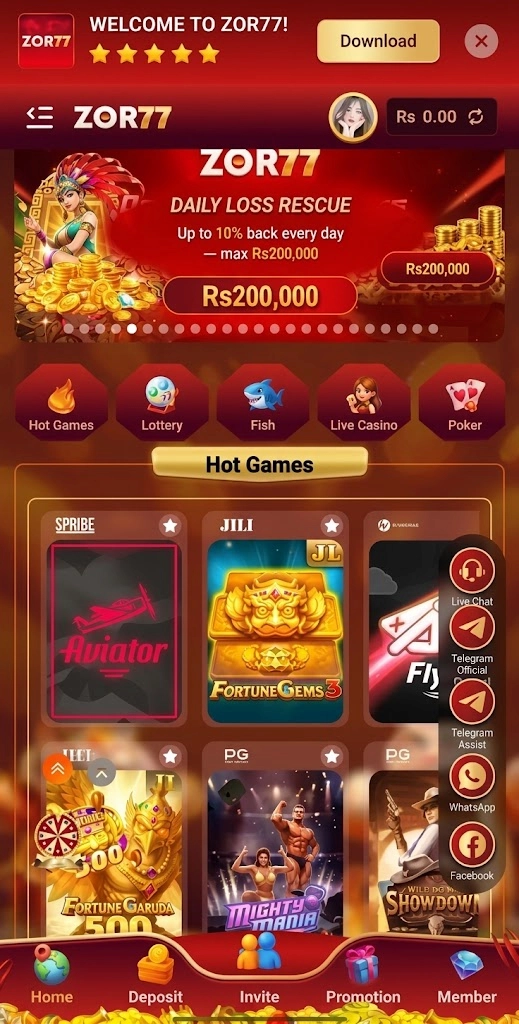 Zor777 Gaming Interface