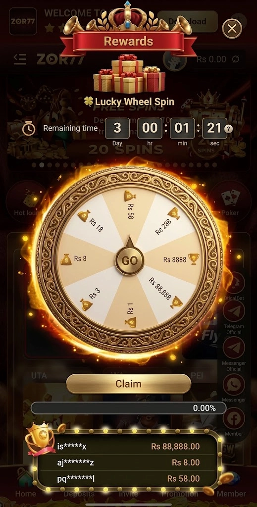 Zor777 Rewards