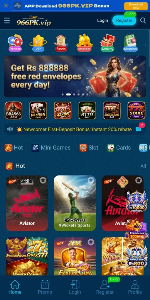 966PK Gaming Interface